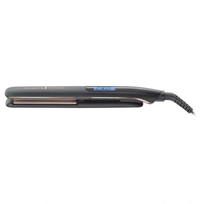 Image of Remington Proluxe Ceramic Hair Straightener with Intelligent OPTIheat technology for heat where it matters Pro+ setting at 185C healthier styling, 9 variable settings 150 230C, S9100B