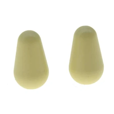 Image of KAISH 2pcs Guitar 5 Way Pickup Selector Switch Tip Cap Knob for USA Stratocaster/Strat Aged White