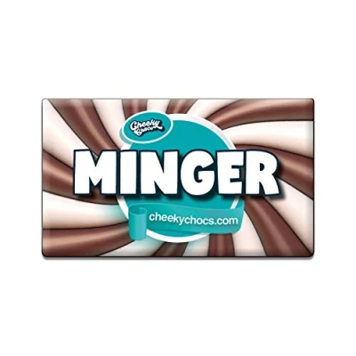 Image of Minger Wrapper for Chocolate Bar Novelty Joke Funny Rude Gift Birthday Valentines Day (No Included)