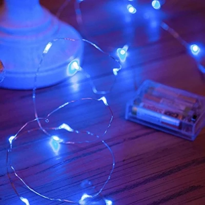 Image of Battery Operated Micro Fairy Lights with 20 Blue LEDs by eBuzz (Blue)