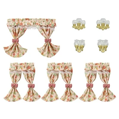 Image of Sylvanian Families Epoch Furniture [Lampshade Curtain Set] Mosquito 627 ST Mark Certified, For Ages 3 and Up, Toy, Dollhouse