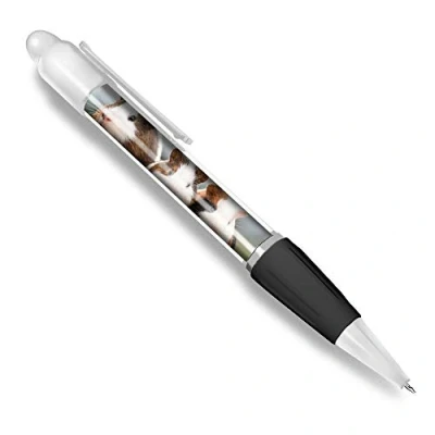 Image of Destination Vinyl ltd Beautiful and comfortable White Ballpoint Pen(Black Ink) Cute Guinea Pigs Pet Animal #2326