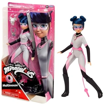 Image of BANDAI Miraculous Ladybug And Cat Noir Toys Multimouse Fashion Doll Articulated 26 cm With Accessories Kwami Dolls