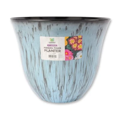 Image of FabFinds Garden Speckle Bowl Planter Decorative Flower Pots Large 13 (Tiger Blue)