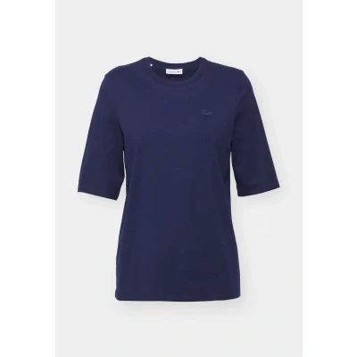 Image of Lacoste Basic Tshirt, Women&#039;s, Size: 10, Navy blue
