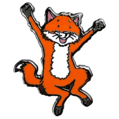 Image of Pawprint Family Fox Character Enamel Pin Badge Percy the Park Keeper Official Merchandise
