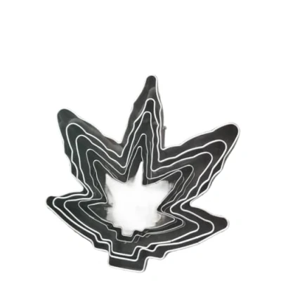 Image of Cannabis Leaf Cookie Cutter Stainless Steel Pot Weed Mold Fondant Kitchen Tool