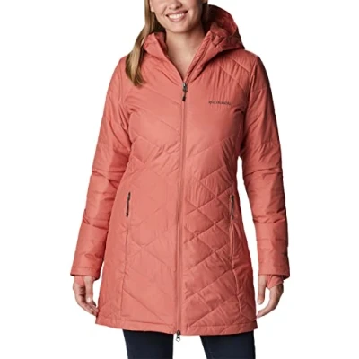 Image of Columbia Women&#039;s Heavenly Long Hooded Jacket, Black, 2X