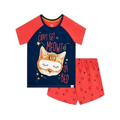 Image of Harry Bear Girls Pyjamas Cat Multicoloured 7 8 Years