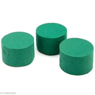 Image of Glorex Pin Cylinder for Fresh Flowers 8 x 5 cm, 3 pieces, Foam, Red, 7.5 15 cm