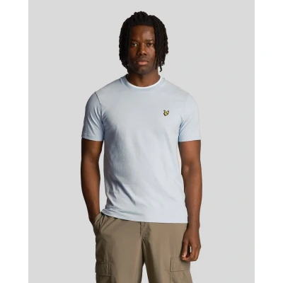 Image of Lyle &amp; Scott Tipped Basic Tshirt, Men&#039;s, Size: Large, Light blue/white