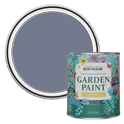 Image of Rust Oleum Blue Mould Resistant Garden Paint in Matt Finish Hush 750ml