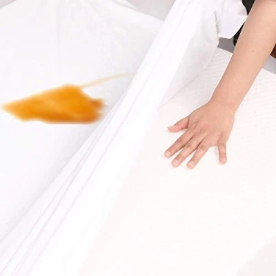Image of Dudu N Girlie Cot Bed Waterproof Mattress Protector Toddler Cotton Fitted Sheet for Single Topper White, 70x140x15 cm.