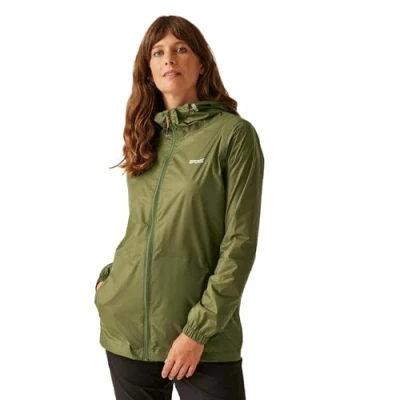 Image of Regatta Women&#039;s Lightweight Pack It Iii Waterproof Jacket Nephrite Green, Size: 20