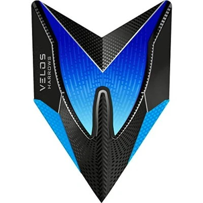 Image of Harrows Velos Dart Flights 100 Micron (Blue, 5 sets)