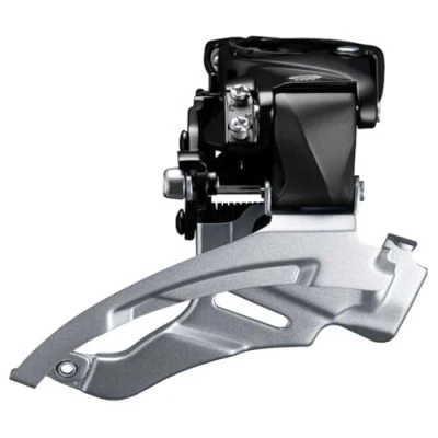Image of Shimano FD M2000 Altus 9 speed MTB front derailleur, conventional swing, dual pull