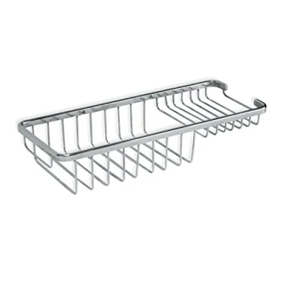 Image of Tatay Krom Rectangular Storage Basket, 300 x 120 60, INOX/Laton Brass, Silver, One Size