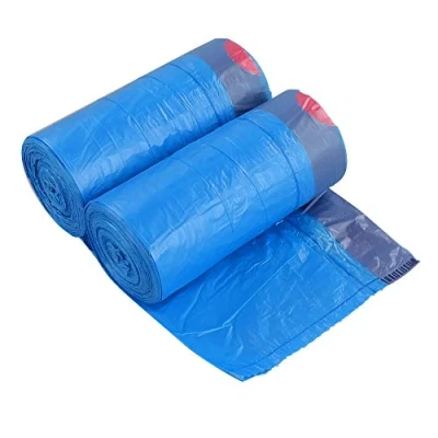 Image of Yarebest 30L Blue Drawstring Bin Bags, Kitchen Liners, Trash Bags