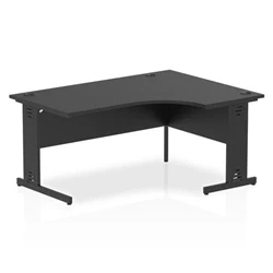 Image of Impulse 1600 RH Crescent Desk Black Top Cable Managed Leg
