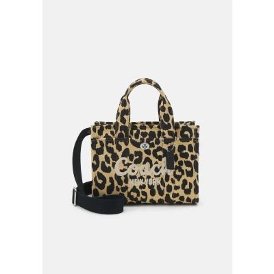 Image of Coach Cargo Tote 26 Leopard Print Cotton Canvas Bag