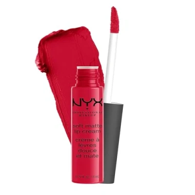 Image of NYX Professional Makeup Soft Matte Lip Cream, Creamy and Finish, Highly Pigmented Colour, Long Lasting, Vegan Formula, Shade: Amsterdam