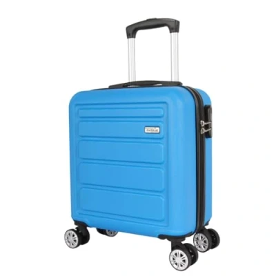 Image of ZAHRAB Cabin Suitcase, Easy Jet 45x36x20 Bag Lightweight, Telescopic Handle, Hard Shell Small Carry on Suitcase with Wheels Travel Luggage (Blue)