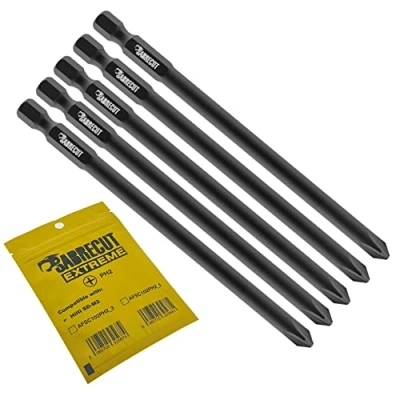 Image of 5 x SabreCut AFSC102PH2_5 102mm PH2 for Hilti SD M2 SDM2 102/4 Autofeed Collated Drywall Screwdriver Gun Bit Single Ended Phillips No.2 Heavy Duty