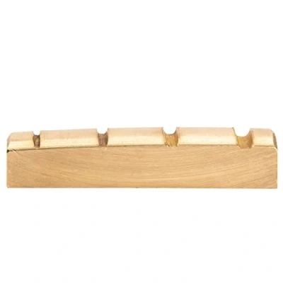 Image of Musiclily Basic 4 String Slotted Electric Bass Brass Nut for Precision/Jazz Bass, 43x6x9mm