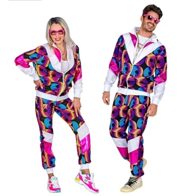 Image of 80&#039;S DISCO SHELL SUIT (jacket, pants) (L)