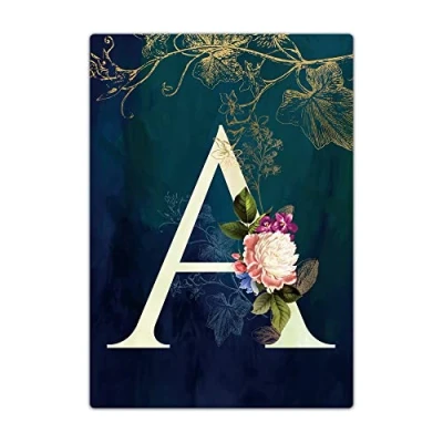 Image of Passport Holder Cover, PU Leather Travel Wallet Case Organiser for Passport, Business Cards, Credit Boarding Passes (Initial Letter A)