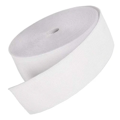 Image of The Bead Shop Flat Elastic Wide Bands Stretch Band Sewing Waistbands, Crafts, Wig Making 6 metres (White, 50mm)