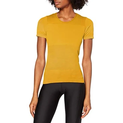 Image of SALOMON Elevate Move&#039;on tee W T Shirt, Women, womens, LC1378400, Autumn Blaze, XL