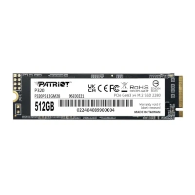 Image of Patriot P320 512GB Internal SSD NVMe PCIe Gen 3x4 M.2 2280 Solid State Drive P320P480GM28