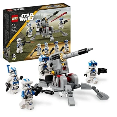 Image of LEGO Star Wars 501st Clone Troopers Battle Pack Set, Buildable Toy with AV 7 Anti Vehicle Cannon and Spring Loaded Shooter plus 4 Characters 75345