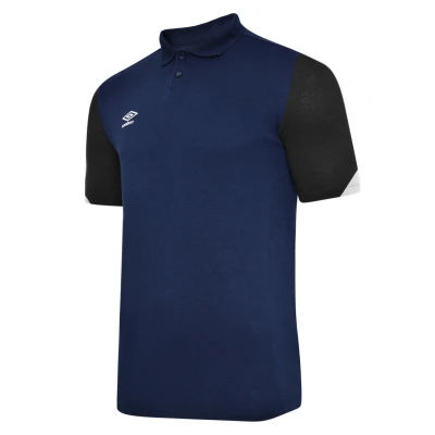 Image of Umbro Mens Total Training Polo Shirt (Navy/Dark Navy/White) Size 2XL