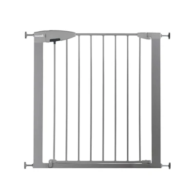 Image of Munchkin Stair Gate, Easy Loc Toddler &amp; Baby Gate Pressure Fit or Dog Wide Safety Stairs Doorways, Install No Screws Child 73 79cm, Grey
