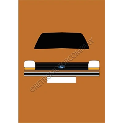 Image of Ford Fiesta MK1 L Retro Motor Company Greeting Card