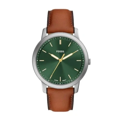 Image of Fossil Minimalist Watch, Men&#039;s, Size: One Size, Brown