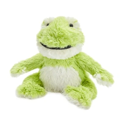 Image of Warmies Plush Frog Junior Size, Microwavable Slightly Scented with French Lavender, Fully Heatable Weighted Teddy for Anxiety and Relaxation