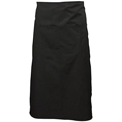 Image of Genware NEV NA10 Apron, Black Waist With Split Pocket, 90 cm x 70
