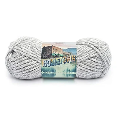 Image of Lion Brand Yarn 135 225 Hometown USA Yarn, Acrylic, Springfield Silver, 30.48 x 20.32 10.16 cm