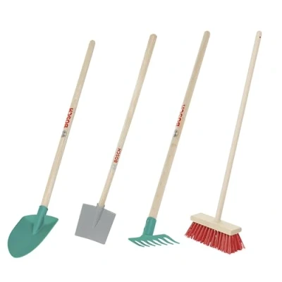 Image of Theo Klein 2794 Bosch Garden Tool Set I Consisting of shovel, leaf rake, rake and broom Toys for children aged 3 over