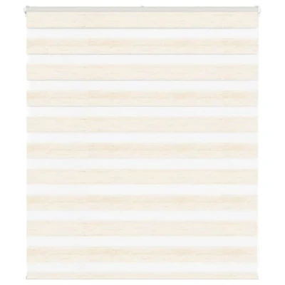 Image of vidaXL Zebra Roller Blinds Marble Beige, 135x100cm Polyester Window Cover with Light Control
