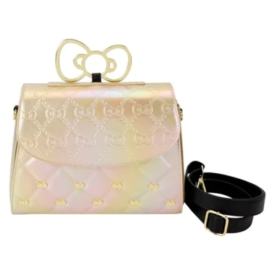 Image of Loungefly Sanrio 50th Anniversary Gold Crossbody Bag