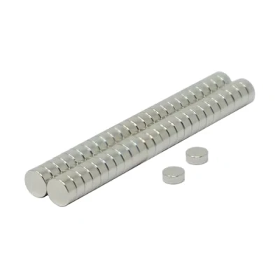Image of N35 Neodymium Magnet for Arts, Crafts, Model Making, DIY, and Hobbies 5mm dia x 2mm thick 0.51kg Pull Pack of 50