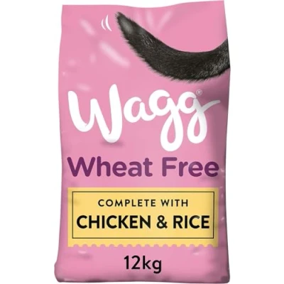 Image of Wagg Wheat Free Complete Dry Adult Dog Food Chicken &amp; Rice 12kg For Sensitive Stomachs