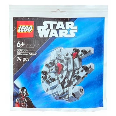 Image of LEGO Star Wars Millennium Falcon 30708, Micro Scale Building Set, 74 Pieces, Ages 6+