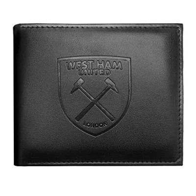 Image of West Ham United FC Mens Official RFID Embossed Leather Wallet (One Size) (Black)
