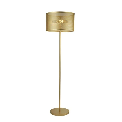 Image of Fishnet 2 Light Floor Lamp Mesh Matt Gold, E27