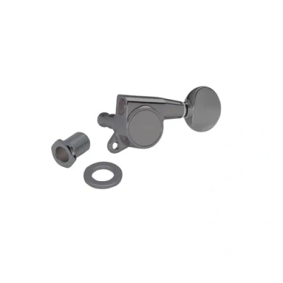 Image of Gotoh 381 Series 6 In Line with Rounded Mini Buttons Black Chrome (Cosmo)